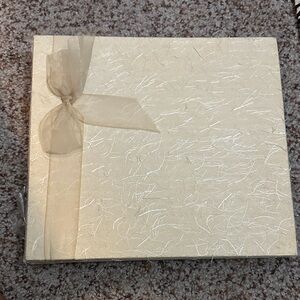 Elegant Cream Photo Album with Ribbon
